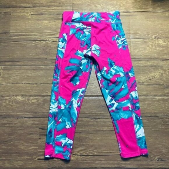 Adidas Climalite Floral Print Cropped‎ Pant Size Small - Picture 2 of 9